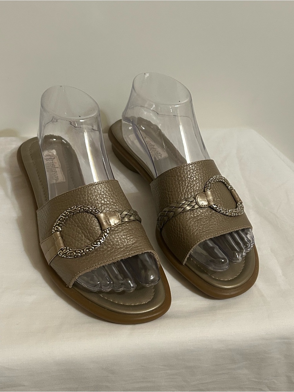 Brighton Metallic silver leather sandals - Picture 1 of 8